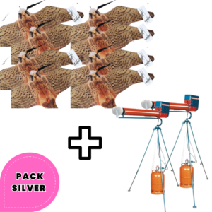 Pack Cañón Guardián 2 RS + 8 Halcón Eolo Espantapájaros 7mts