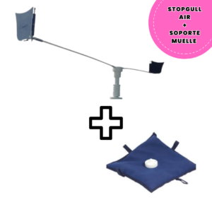Pack StopGull Air- Ahuyentador de Gaviotas para Embarcaciones + Soporte Muelle